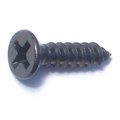 Midwest Fastener Sheet Metal Screw, #6 x 5/8 in, Black Steel Flat Head Phillips Drive, 40 PK 79442